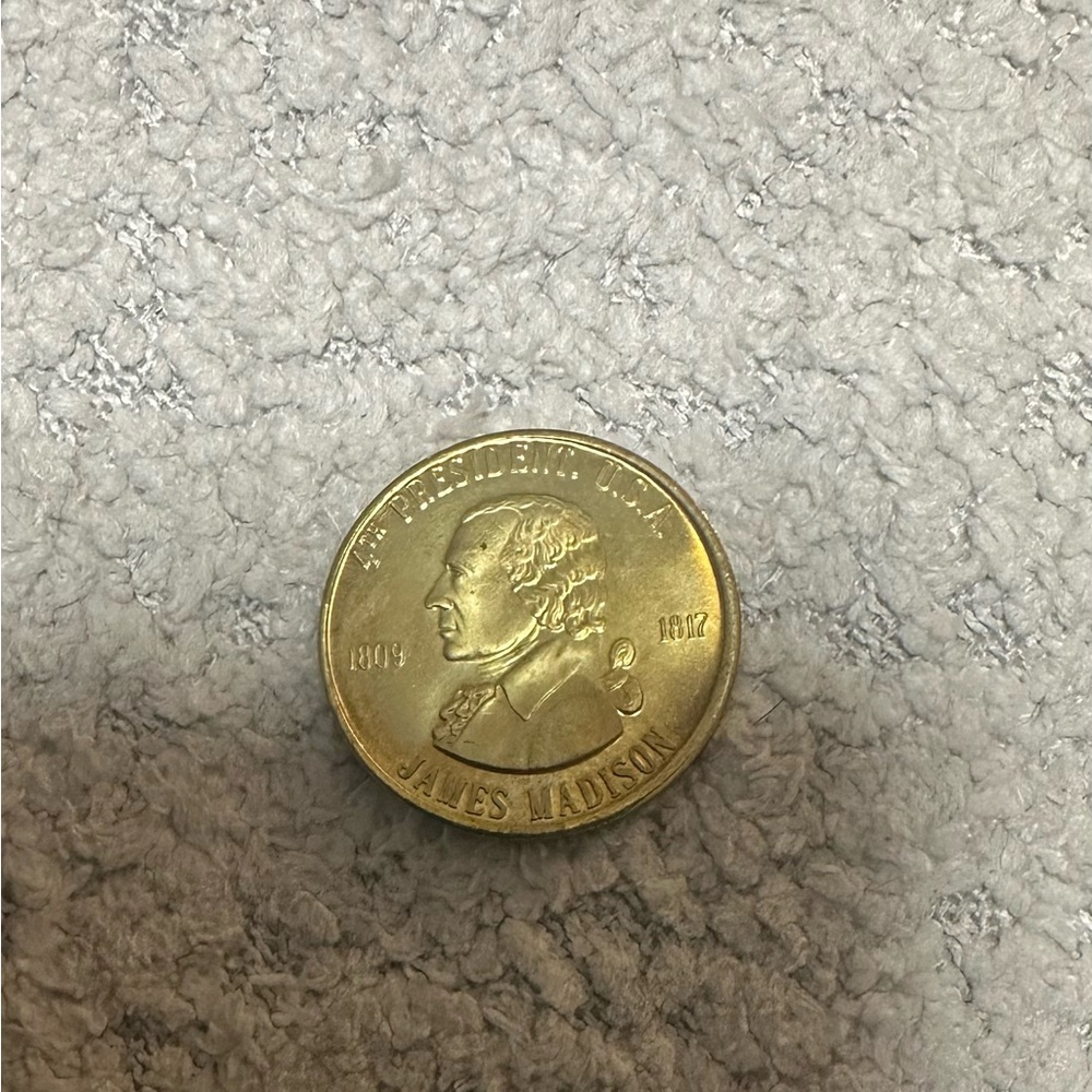 Vintage 1981 reader digest James Madison Commemorative Coin